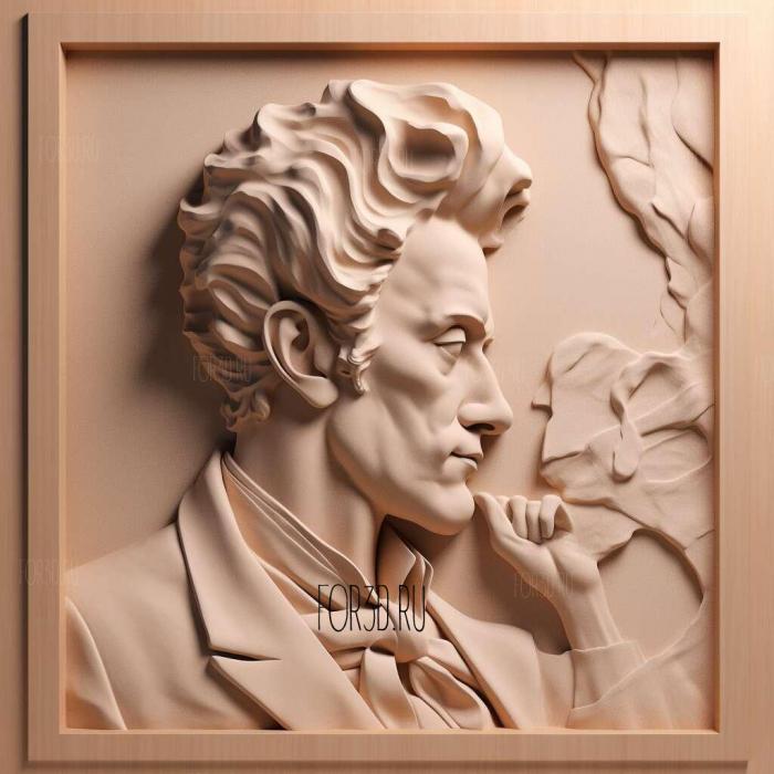 Johann Strauss 1 stl model for CNC